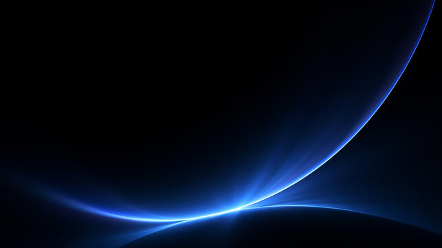 Abstract Futuristic Blue Glowing Arc Background