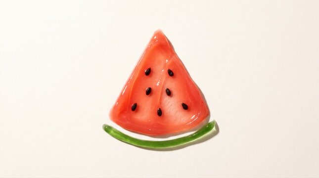 A vibrant watermelon slice-shaped beauty product offers natural hydration. Its playful design supports a refreshing skincare lifestyle.