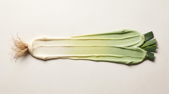 Organic beauty cream, artfully textured to mimic a leek, emphasizes natural, plant-based ingredients for sustainable skincare. 