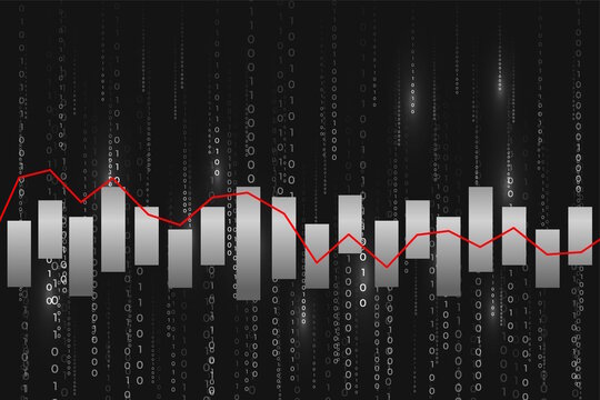 diagramme dans les tons de noir et blanc avec courbe rouge  pour illustrer la finance, les ventes, le commerce &eacute;voluant dans le temps ou la musique avec des fr&eacute;quences