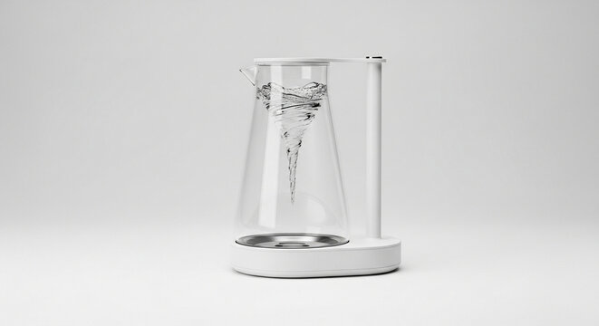 Smart Liquid Chilling Carafe with a Swirling Vortex of Water