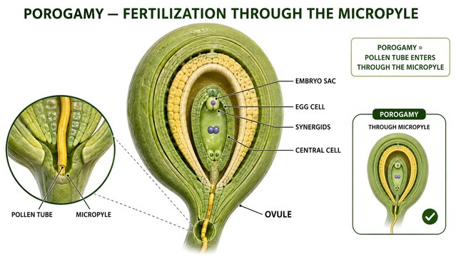 Plant Ovule Fertilization Through the Micropyle