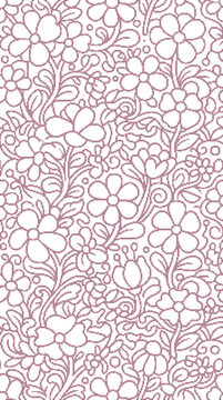 Halftone floral pattern vector background with dither texture Vintage retro dotted flower pattern vector illustration with grunge style