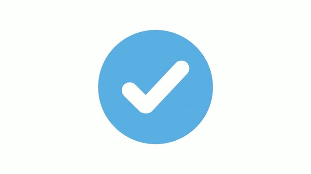 Bright blue circular icon with a white checkmark symbolizing success or positive feedback in digital interfaces.