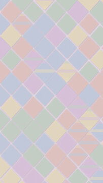 A soft-focus mosaic of overlapping diamond tiles in gentle pastel hues creates a calm, airy backdrop for stationery, web design, packaging, and seasonal creative projects.