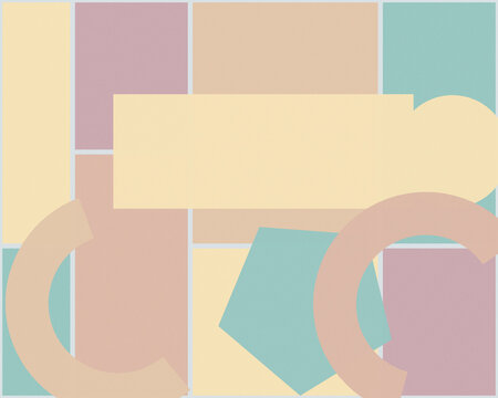 A soothing abstract arrangement of overlapping pastel blocks, arches, and circles creates a modern minimalist backdrop with generous copy space for branding, web, or editorial use.