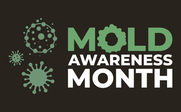 Mold Awareness Month Health and Environmental Campaign Vector Illustration
