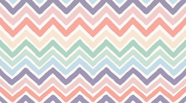 Chevron pattern features a repeating zigzag design in various soft pastel colors on a transparent background.