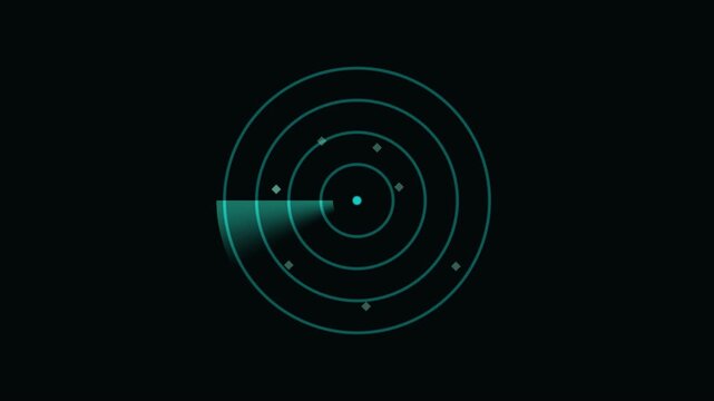 Concentric Orbital Icon Animation Seamless Loop