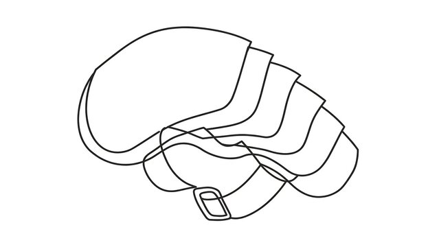 Abstract brain illustration on white background.