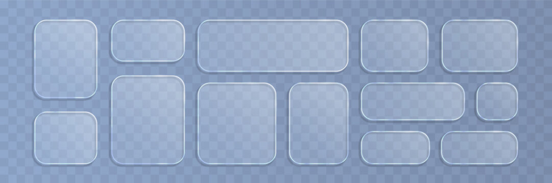 Transparent glass panel with liquid morphism effect and matte texture, ideal for minimalist web banners, app interfaces, and futuristic digital screen overlays. Vector illustration.