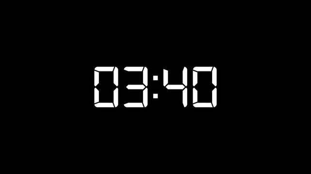 04 minutes countdown. four minutes countdown timer