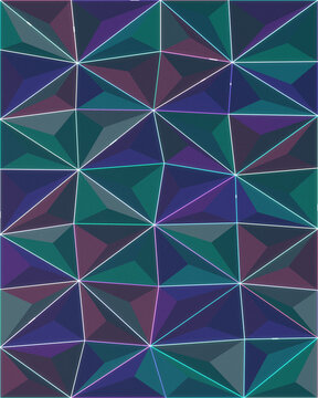 A seamless abstract pattern of faceted polygons and luminous lines creates a futuristic, energetic mood, ideal for technology branding, digital wallpapers, and modern creative backdrops.