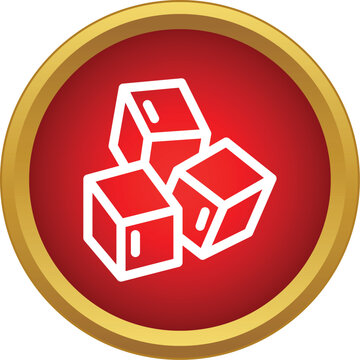 Sugar cubes representing sweetness, diet, and calorie intake in a red circle