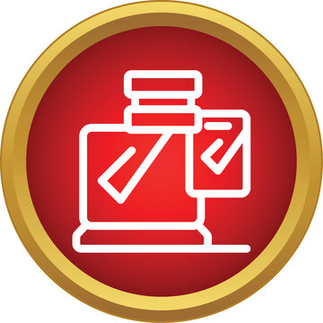 Voting box and ballot icon representing democratic choice and public opinion