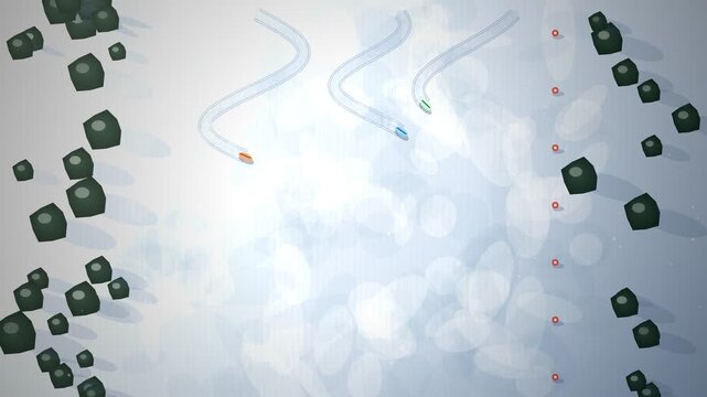 Aerial Ski Slope Carving Tracks Snow Spray Reveal