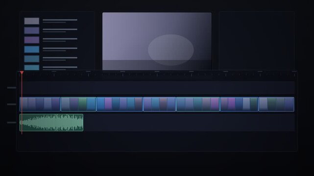 Video Editing Timeline Assembling Clips Build Animation