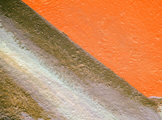 Colorful abstract brush strip drawing on the walls of the city. Striped pattern for wallpaper design. Beautiful bright colorful street art graffiti background. © Yaroslav