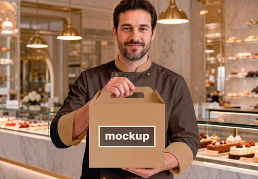 Cake Box Pastry Shop Mockup