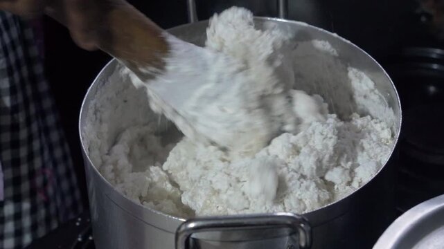 Cooking of African Yoruba food