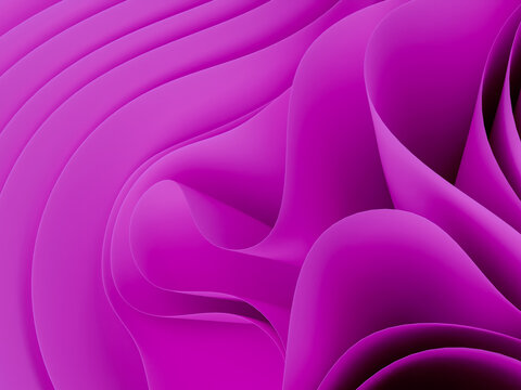 Close-up abstract image of soft purple flowing curves and folds