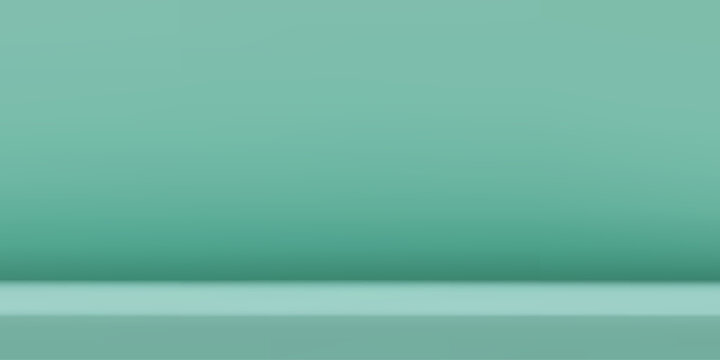 Mint green limbo studio soft gradient background. Pastel backdrop for product showcasing, cosmetic branding, mockups, presentations, and minimalist design.