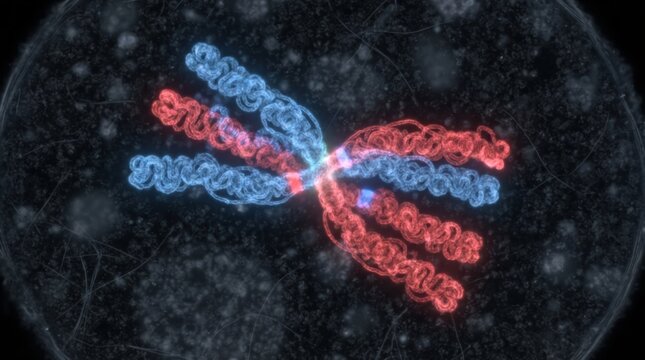 Chromosomes exchanging genetic