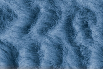 Obraz premium Macro close up of dusty blue faux fur texture background