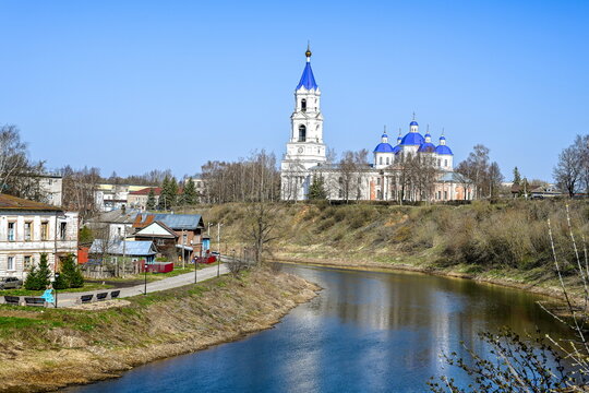 High Resurrection Cathedral on the banks of the Kashinka River in Kashin, Tver region of Russia