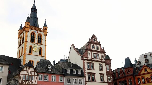 the historic cityscape of trier germany 4k video