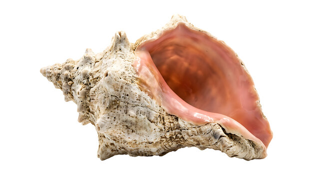 Large conch shell isolated on transparent background