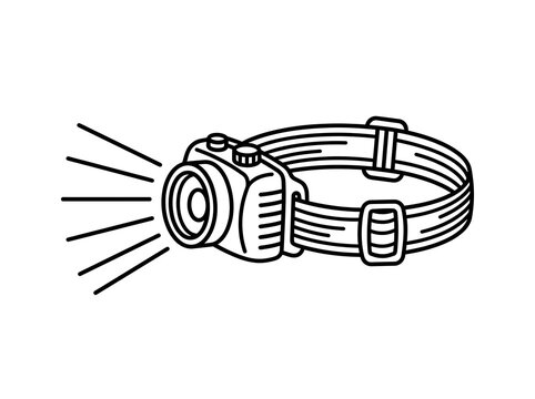Camera flashlight emitting bright light rays