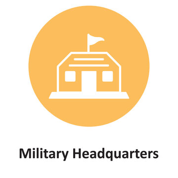Military Headquarters Vector Icon which can easily modify or edit