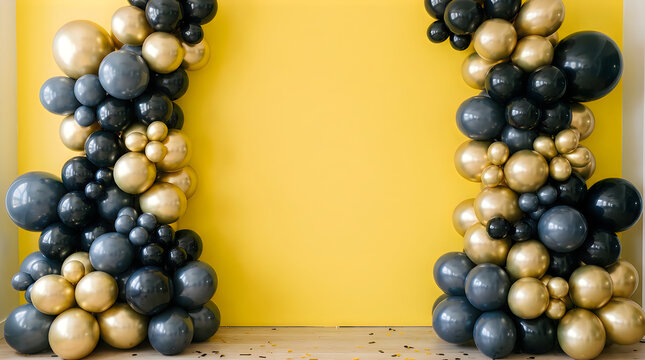 Celebrate in style with a stunning balloon garland backdrop for parties events and memorable photo opportunities creating a festive