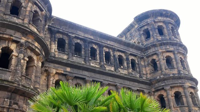 the famous porta nigra of trier 4k video