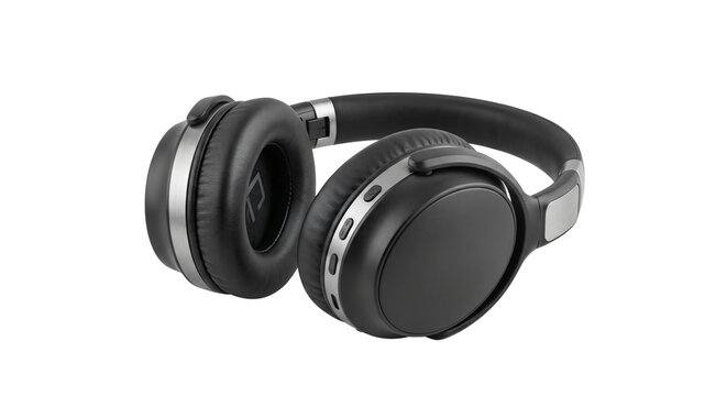 Premium wireless over ear headphones with metallic accents