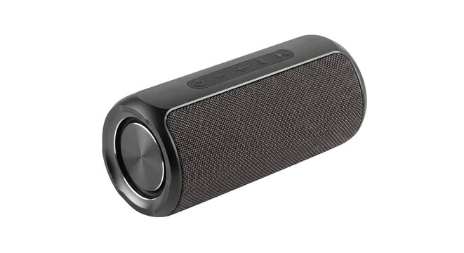 Portable wireless bluetooth speaker in black mesh