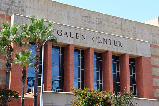 Los Angeles, California &ndash; July 28, 2026: Exterior view of Galen Center sports arena at USC University of Southern California
