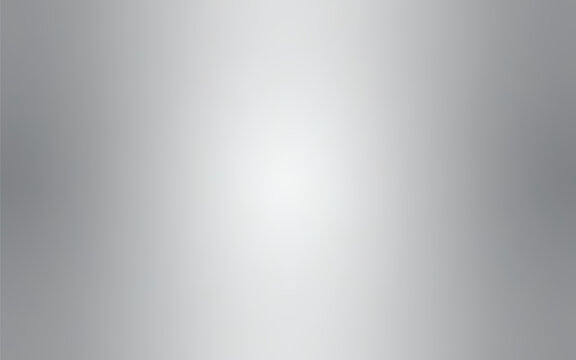 Abstract silver gradient background with a soft grey metallic texture and radial white light spotlight effect in the center for elegant modern graphic minimalist designs.