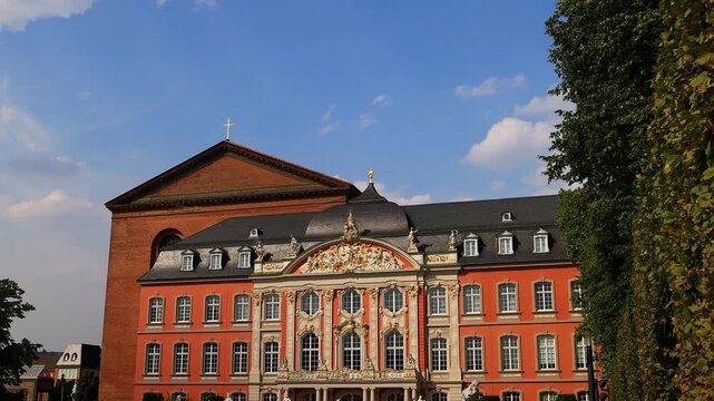 the historic cityscape of trier germany 4k video
