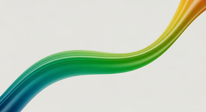 Abstract colorful gradient wave flowing line