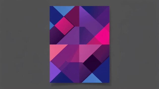 Abstract Geometric Shapes Growing in Size with Colorful Light and Subtle Motion