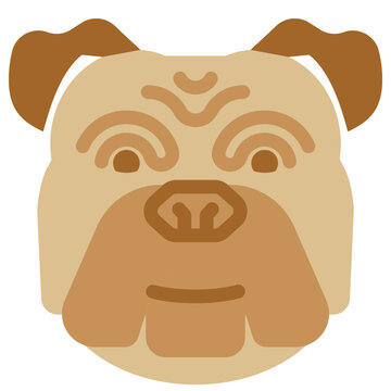 Olde English bulldog color icon