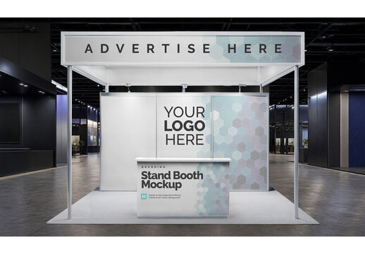 Trade Show Booth Mockup Design for Editorial Layout and Brand Communication