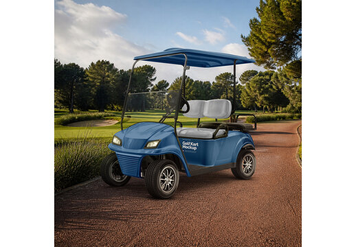 Golf Cart Mockup for Editorial Layout and Brand Communication