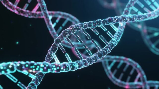 DNA Double Helix Spiral - Genetic Code, Science, Biotechnology