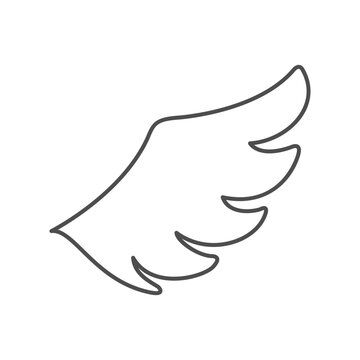 Style wing line outline icon