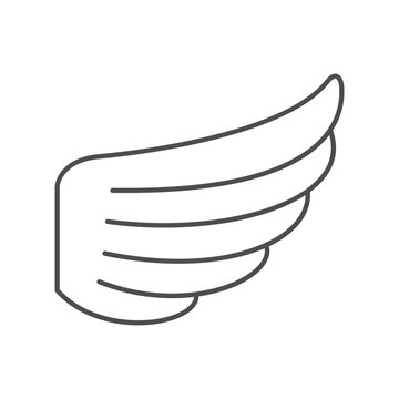 Style angel wing line icon