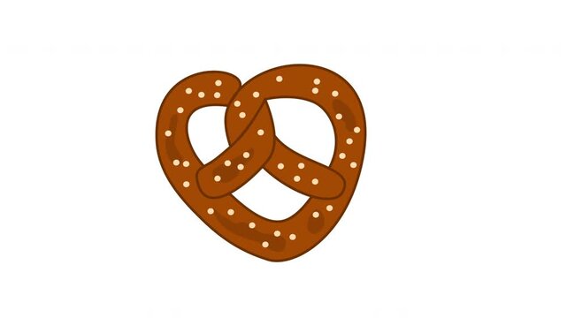 illustration of a pretzel salty bread