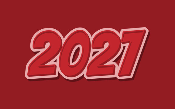 "2027", elegant vector design with 3D text effect